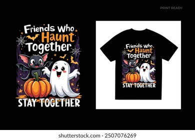 Halloween friends squad t shirt design