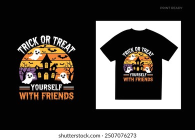 Halloween friends squad t shirt design