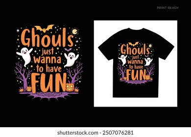 Halloween friends squad t shirt design