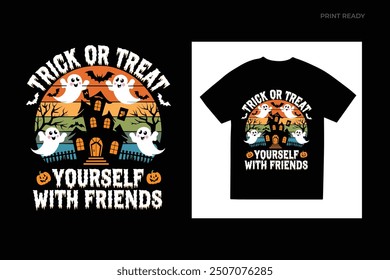 Halloween friends squad t shirt design