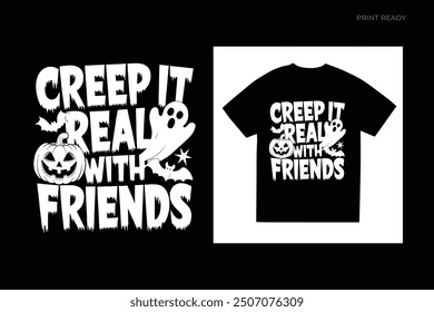 Halloween friends squad t shirt design