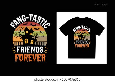 Halloween friends squad t shirt design