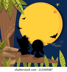 Halloween full moon