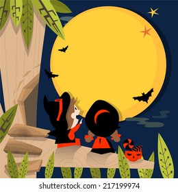 Halloween full moon 