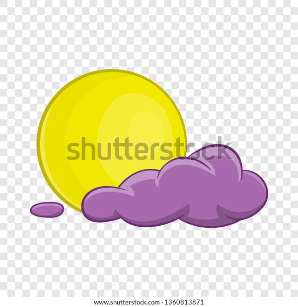 Halloween full moon icon in cartoon style\
isolated on background for any web design\
