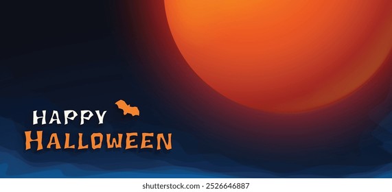 a halloween full moon poster dark back