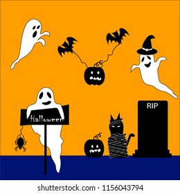 
Halloween is fun, ghosts play each other.