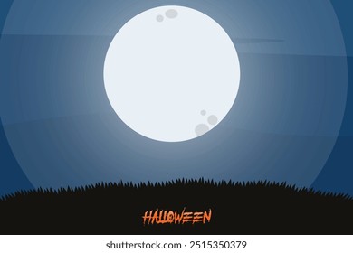 Halloween funny background silhouette  illustration.