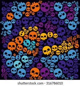 Halloween funny decorative pattern ornament background VECTOR