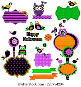 Conjunto de elementos de diseño divertidos de Halloween