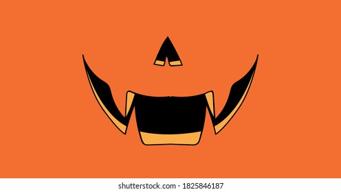 Halloween funny face mask pattern