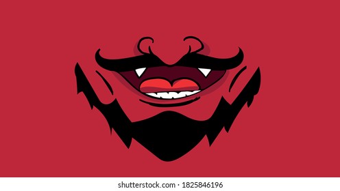 Halloween funny face mask pattern