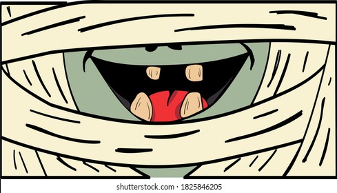 Halloween funny face mask pattern
