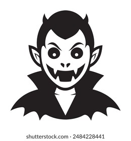 Halloween funny faces vampire monster werewolf and mummy. Vector illustration isolated