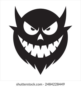 Halloween funny faces vampire monster werewolf and mummy. Vector illustration isolated