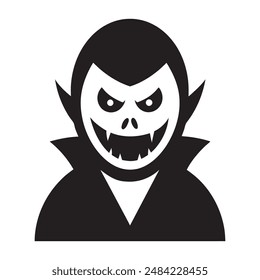 Halloween funny faces vampire monster werewolf and mummy. Vector illustration isolated