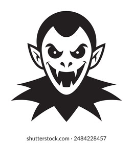 Halloween funny faces vampire monster werewolf and mummy. Vector illustration isolated