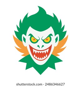 Halloween funny faces vampire monster werewolf and mummy. Vector illustration isolated