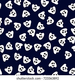 Halloween funny ghost seamless pattern