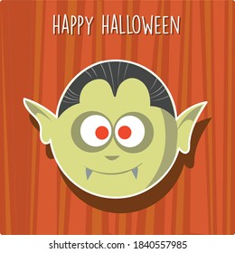 eine lustige Halloween-Vampirmaske