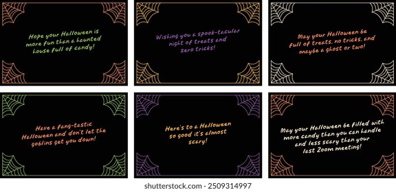 Halloween Funny Short Wishes Card Simple Minimalistic Design