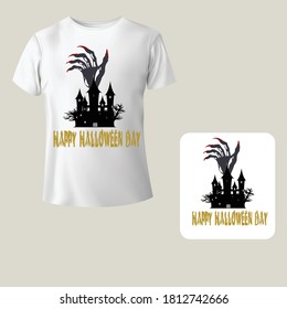 halloween funny T Shirt Design Images, Stock Photos & Vectors and logo 