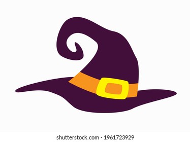 Halloween es un asistente gracioso que un ícono plano aislado sobre fondo blanco. Ilustración vectorial.