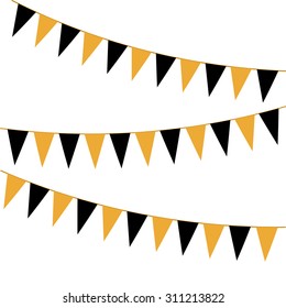 Halloween garland icon flat, vector
