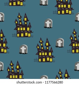 Halloween geometric pattern collection in flat design