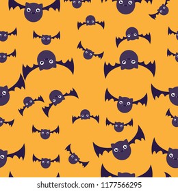 Halloween geometric pattern collection in flat design