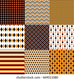 halloween geometric vector background patterns