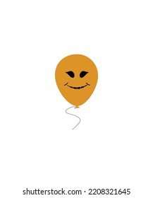 Halloween Ghost Balloon. Scary air balloon. Website spooky template. Vector illustration. Halloween vector