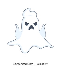 Halloween ghost being terrifying illustration