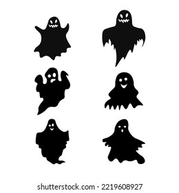 Halloween Ghost, schwarz-weiß