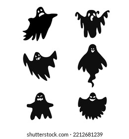 Halloween Ghost black and white set
