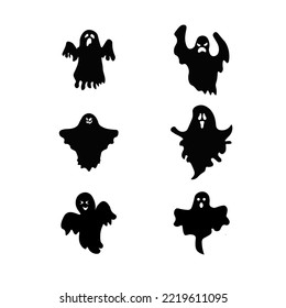 Halloween Ghost black and white set