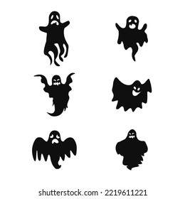 Halloween Ghost black and white with set