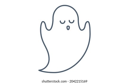Halloween Geist boo Symbol Vektorgrafik.