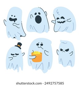 Halloween ghost cartoon character design