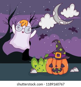 Halloween ghost cartoons