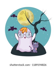 Halloween ghost cartoons