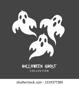 Halloween Ghost character collection vector and symbol