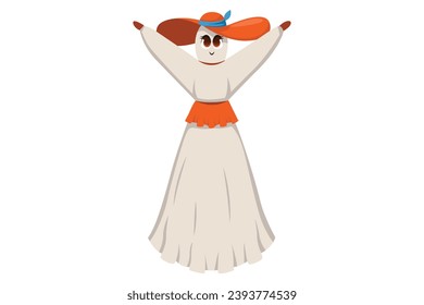 Halloween Ghost Character Design Illustration