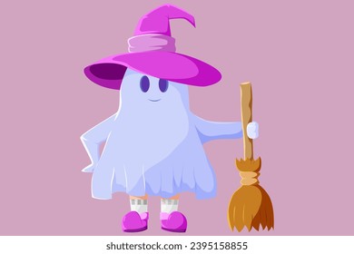 Halloween Ghost Character Design Illustration