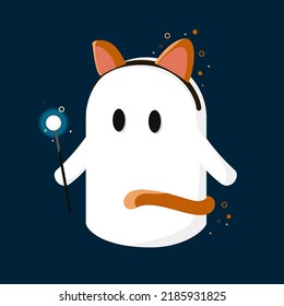 halloween ghost character icon kat