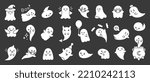 Halloween ghost character. Vector cute ghost clip art