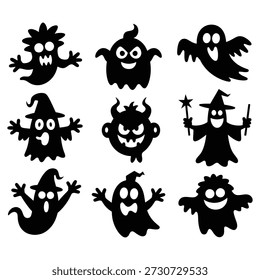Los personajes fantasmas de Halloween asustan