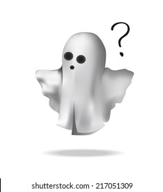 Halloween ghost confused emoticon