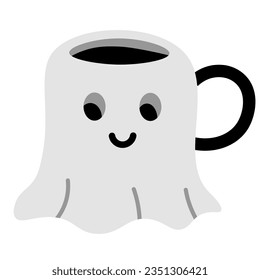  Halloween ghost cup Trick or treat element for kids greeting card