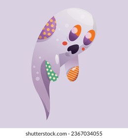 Halloween Ghost. Cute Illustration. Happy Halloween Day